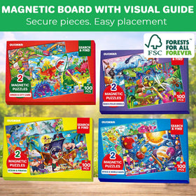 QUOKKA travel-ready puzzle image highlights mess-free, portable entertainment for car trips
