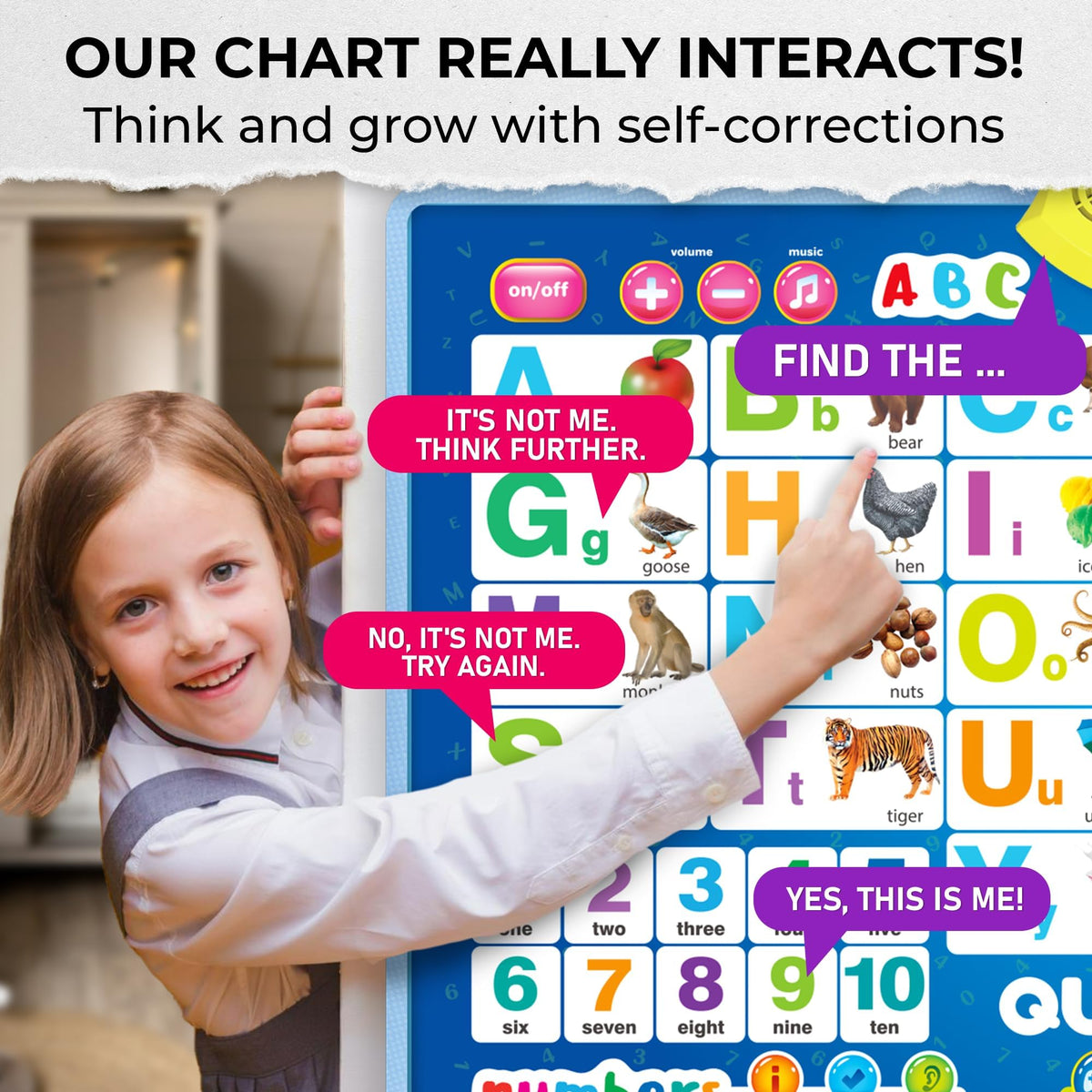 QUOKKA wall chart easily hangs on walls or doors.