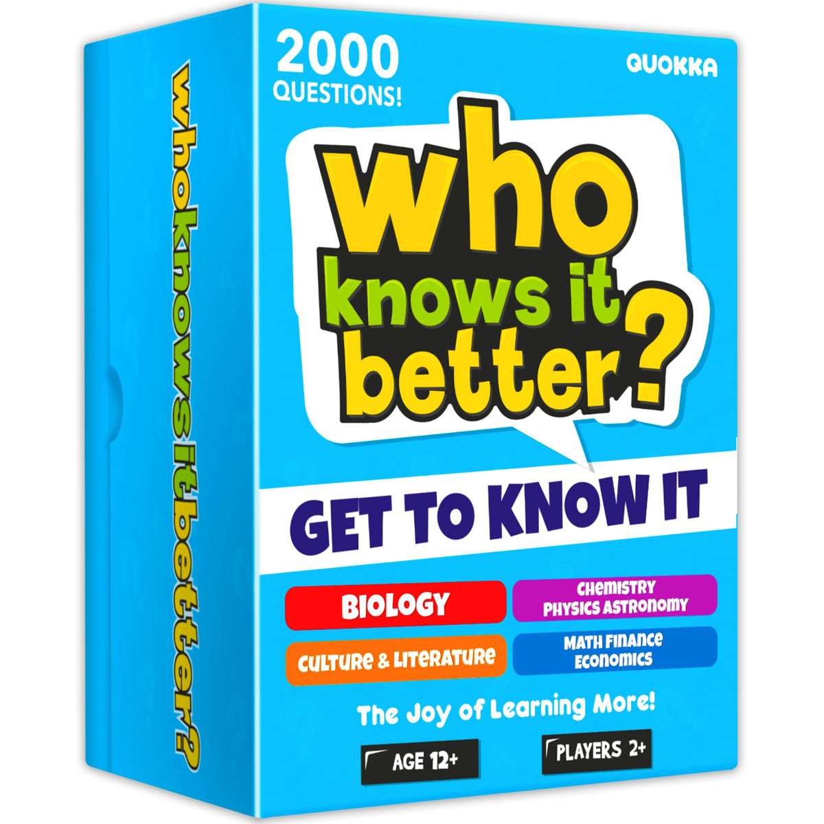QUOKKA Who Knows It Better? game setup for family play boosts learning and fun.