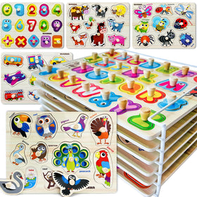 QUOKKA wooden puzzles for toddlers with animals boost early learning and fine motor skills.