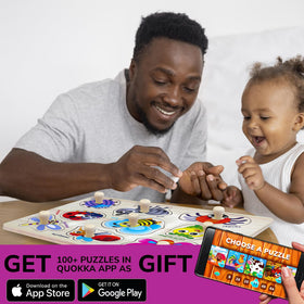 QUOKKA wooden puzzles help toddlers learn numbers and early math through tactile play.