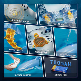 Qusases water-squirting button adds interactive spray action during pool or tub play