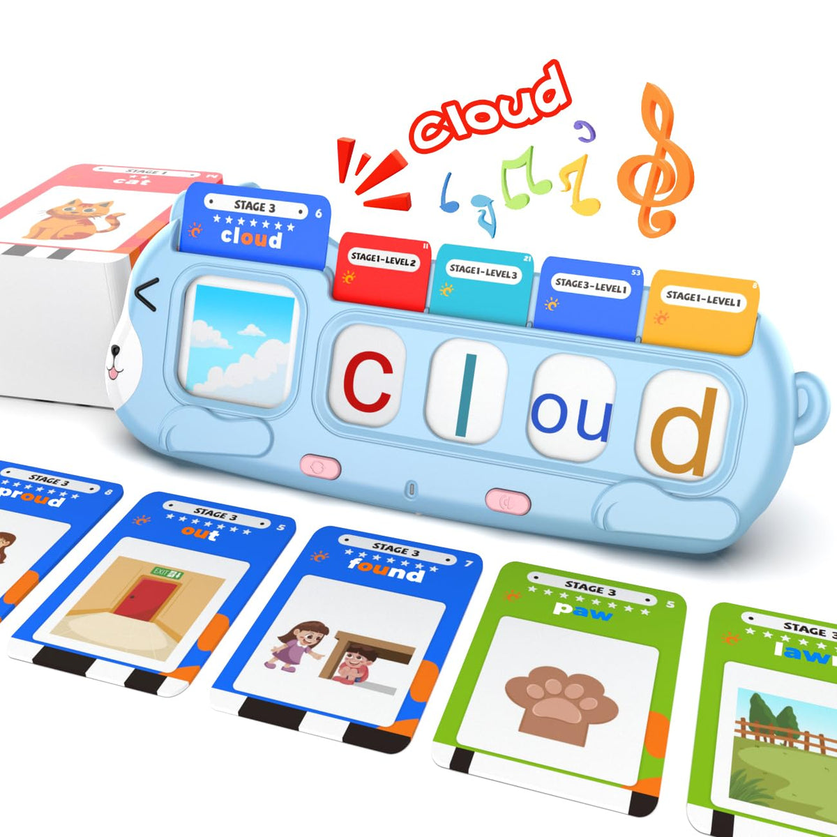 QuTZ phonics card set helps kids practice letter sounds and word construction.
