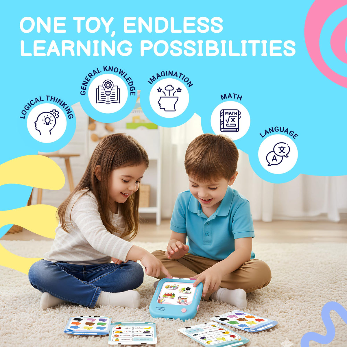 QuTZ set is ideal for ages 3-6 to start reading adventures and guided learning.
