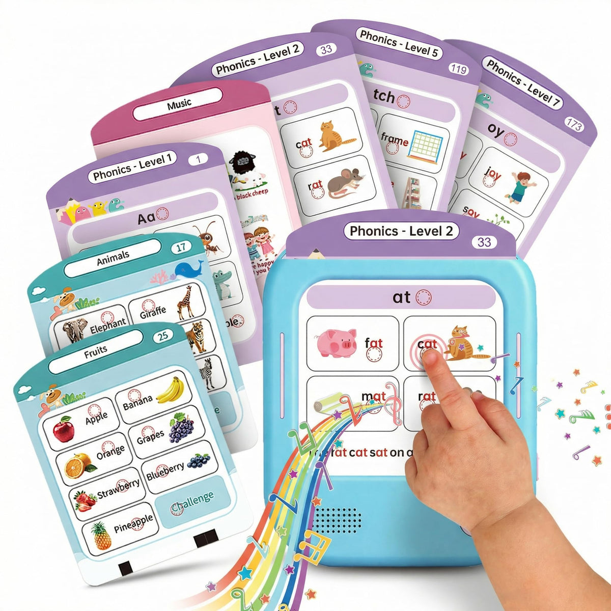 QuTZ Talking Flash Cards cover with bright colors for engaging early reading exploration.