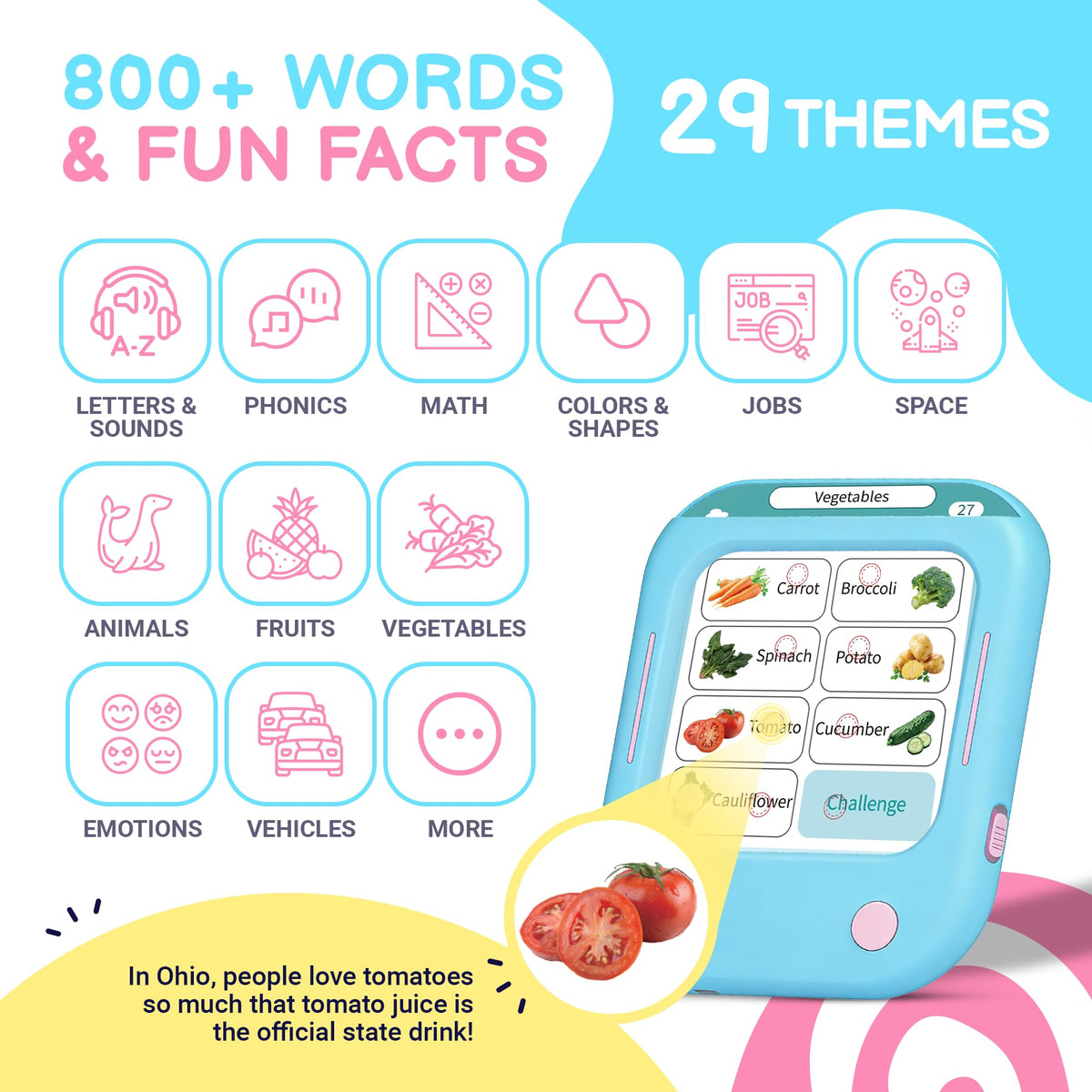 QuTZ tapping-to-read card encourages word recognition and curiosity during reading time.