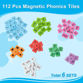 QUYSK magnetic letter tiles pack arranged for group activities.