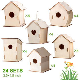 QUYSK birdhouse painting activities encourage creativity and fine motor skills.