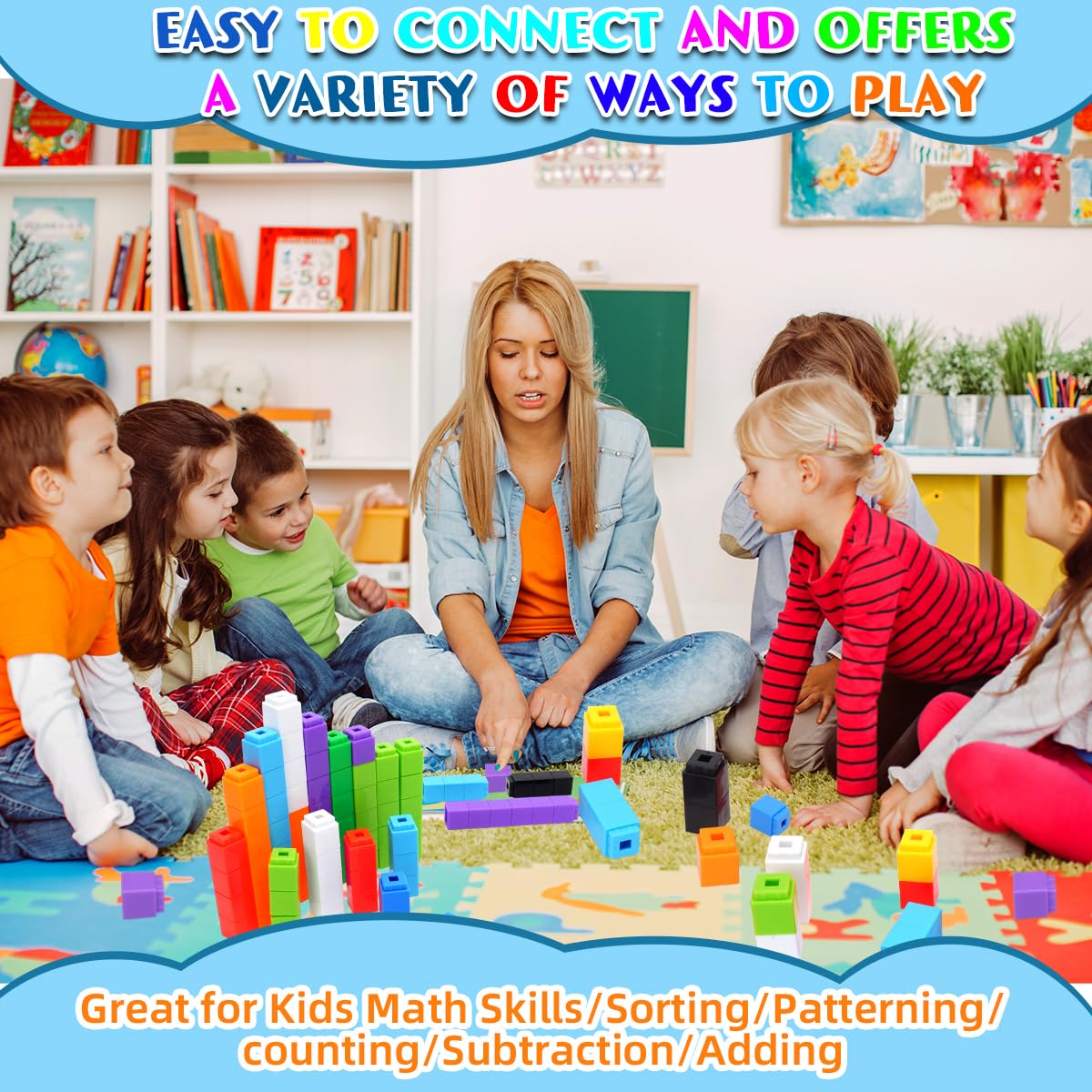 QUYSK counting and pattern practice with kid-friendly blocks