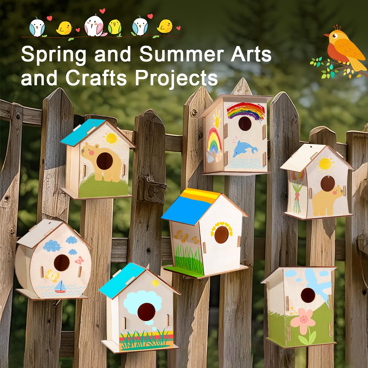 QUYSK birdhouse designs include six shapes for variety.