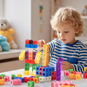 QUYSK kids enjoy counting and color learning with engaging linking cubes