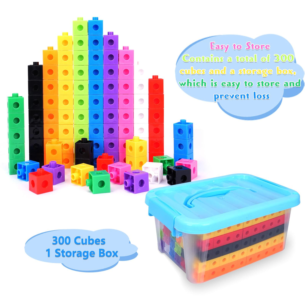 QUYSK linking cubes forming a robot or windmill to boost creativity