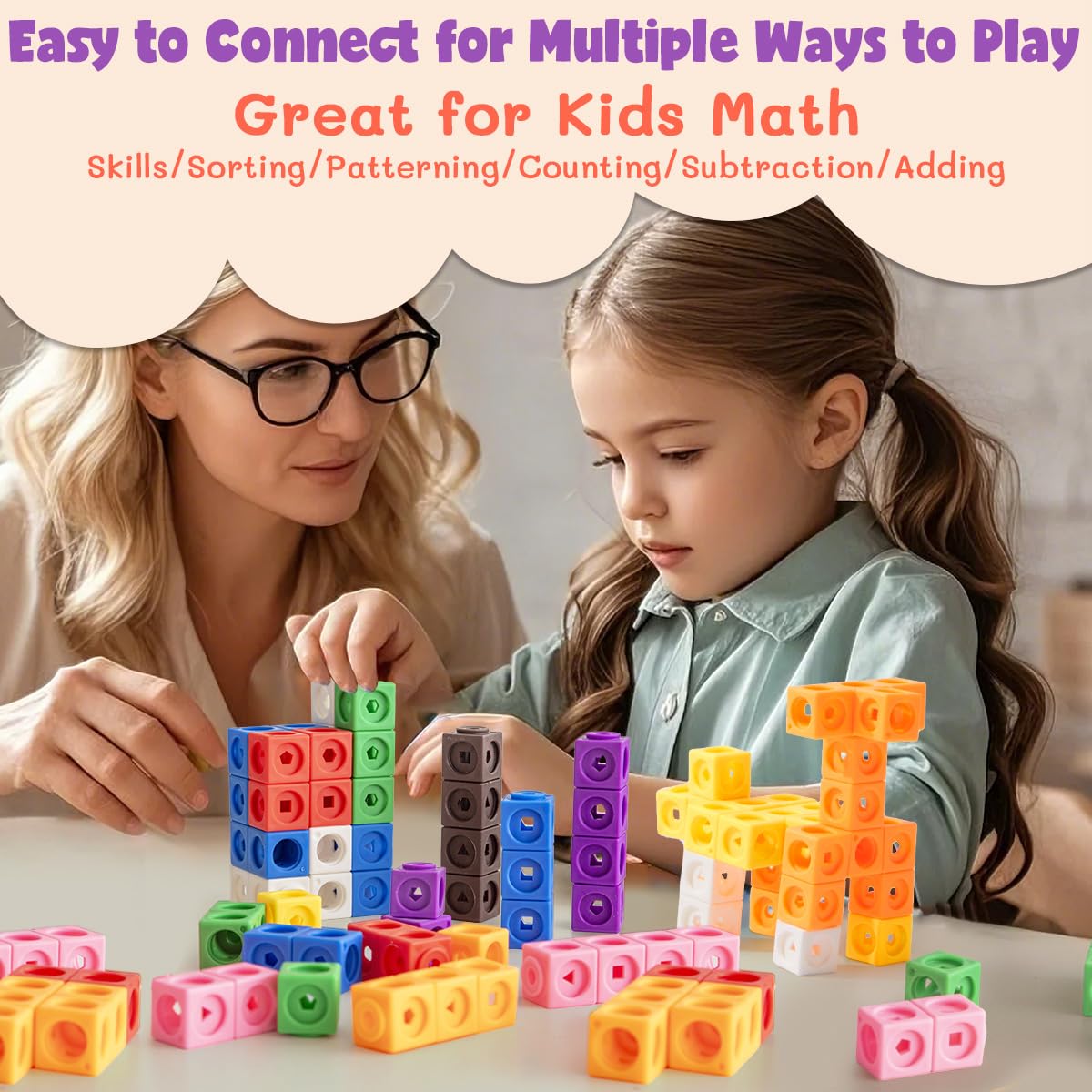 QUYSK organized storage tray keeps cubes neat between activities