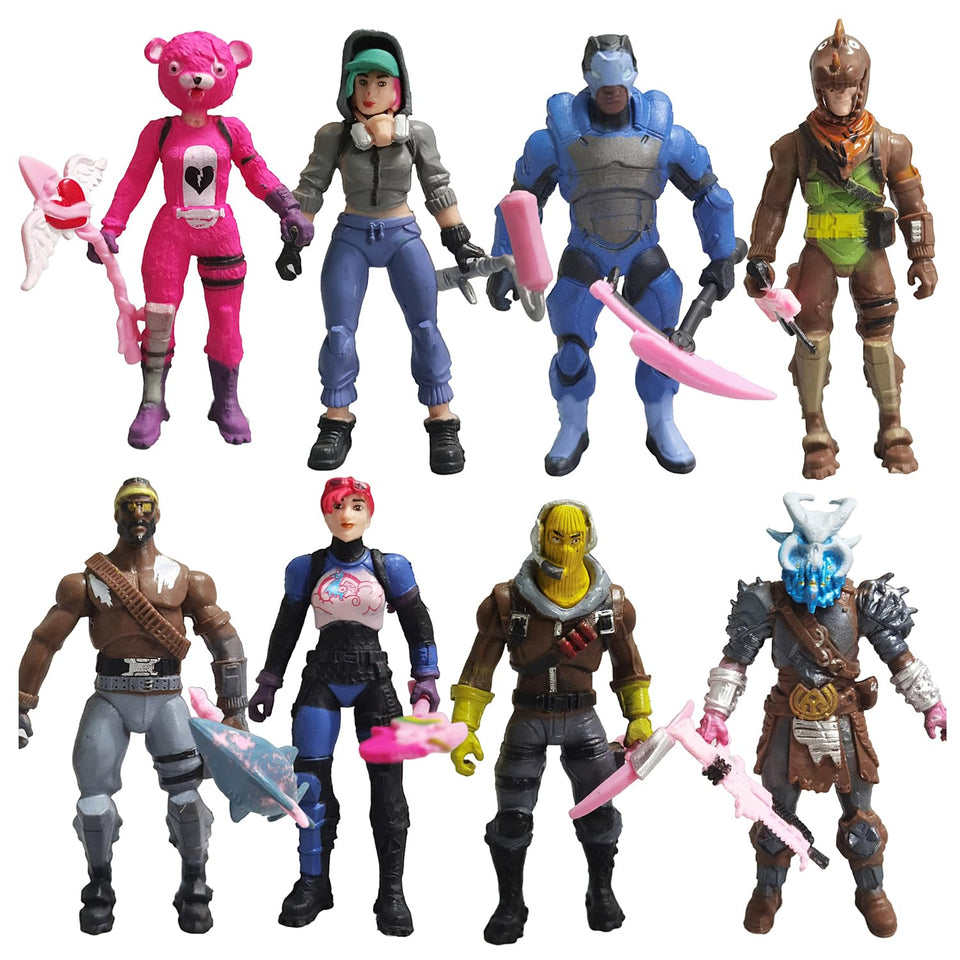 QVDZCA 8pcs video game figures set for vibrant display and cake toppers.