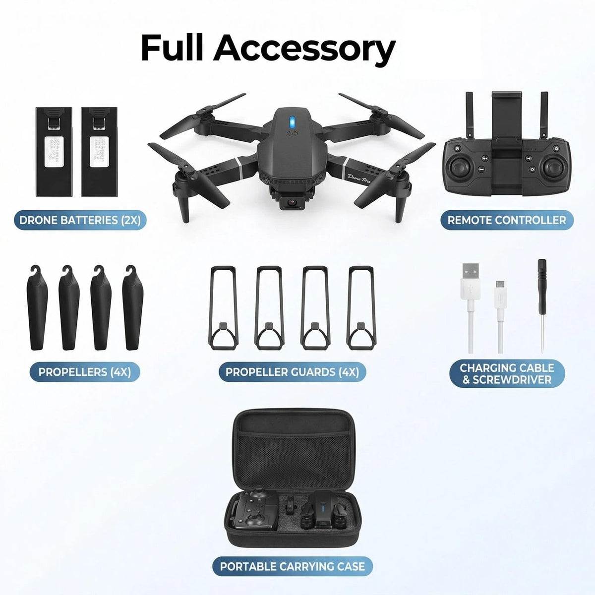 Qwdqwd drone with one-key takeoff and landing for easy starts