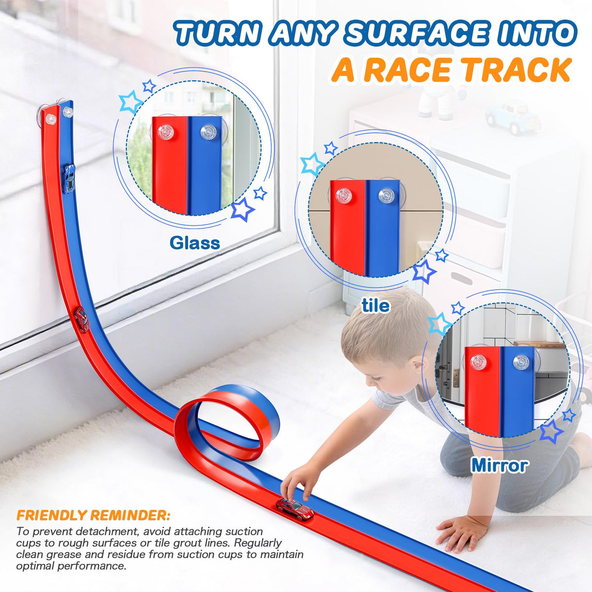 QWM bath toy track with two cars encourages imaginative water play