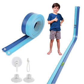 QWM Flexible Race Track 15ft Starter Set shown in a flexible layout for versatile indoor and outdoor play.
