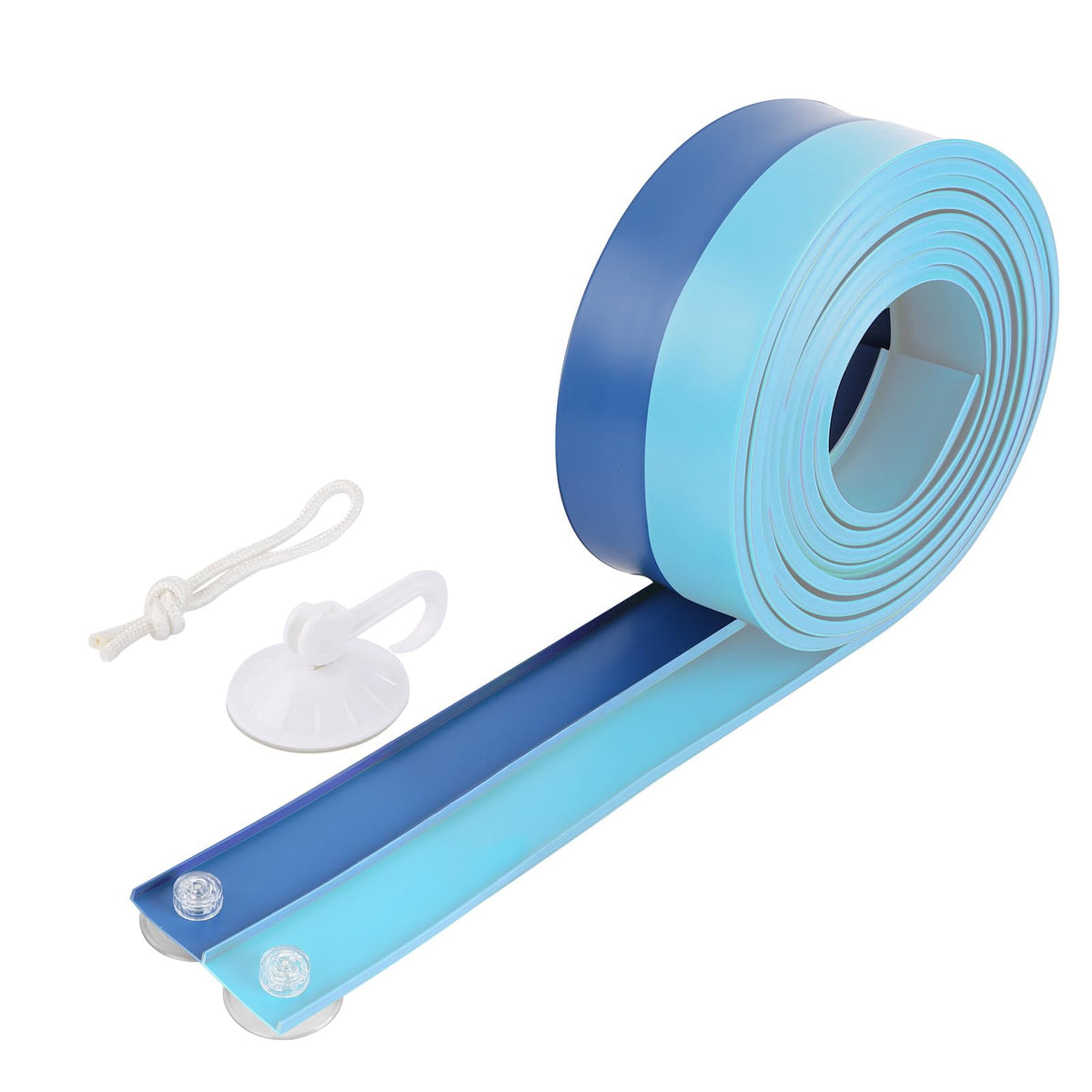 QWM suction cups securely attach the track to a window for on-wall layouts.