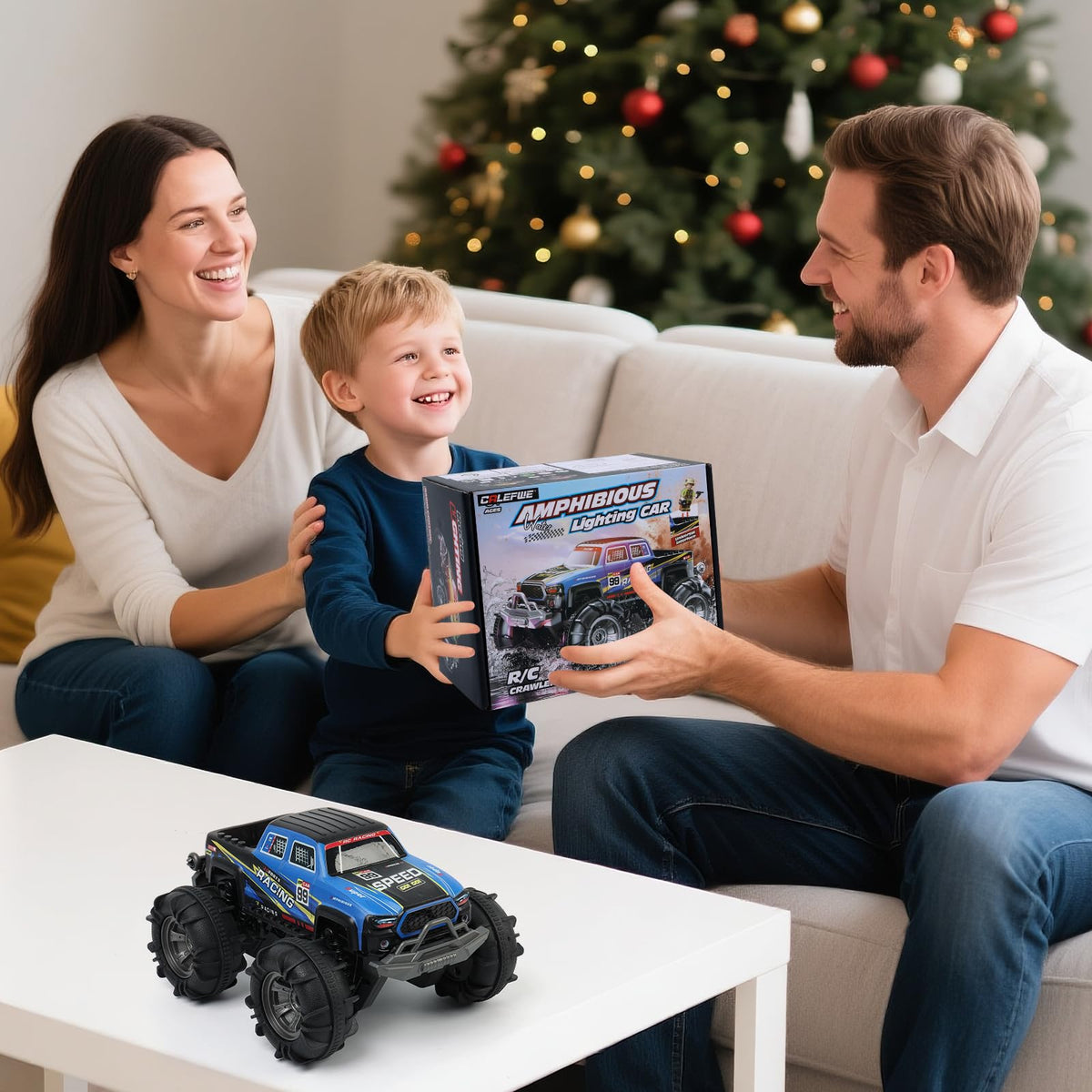 QXHOL All-terrain vehicle conquers land, sand, water, and snow for fearless play.