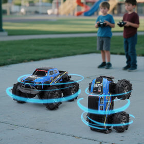 QXHOL Monster Truck durable build withstands collisions for rough outdoor fun.