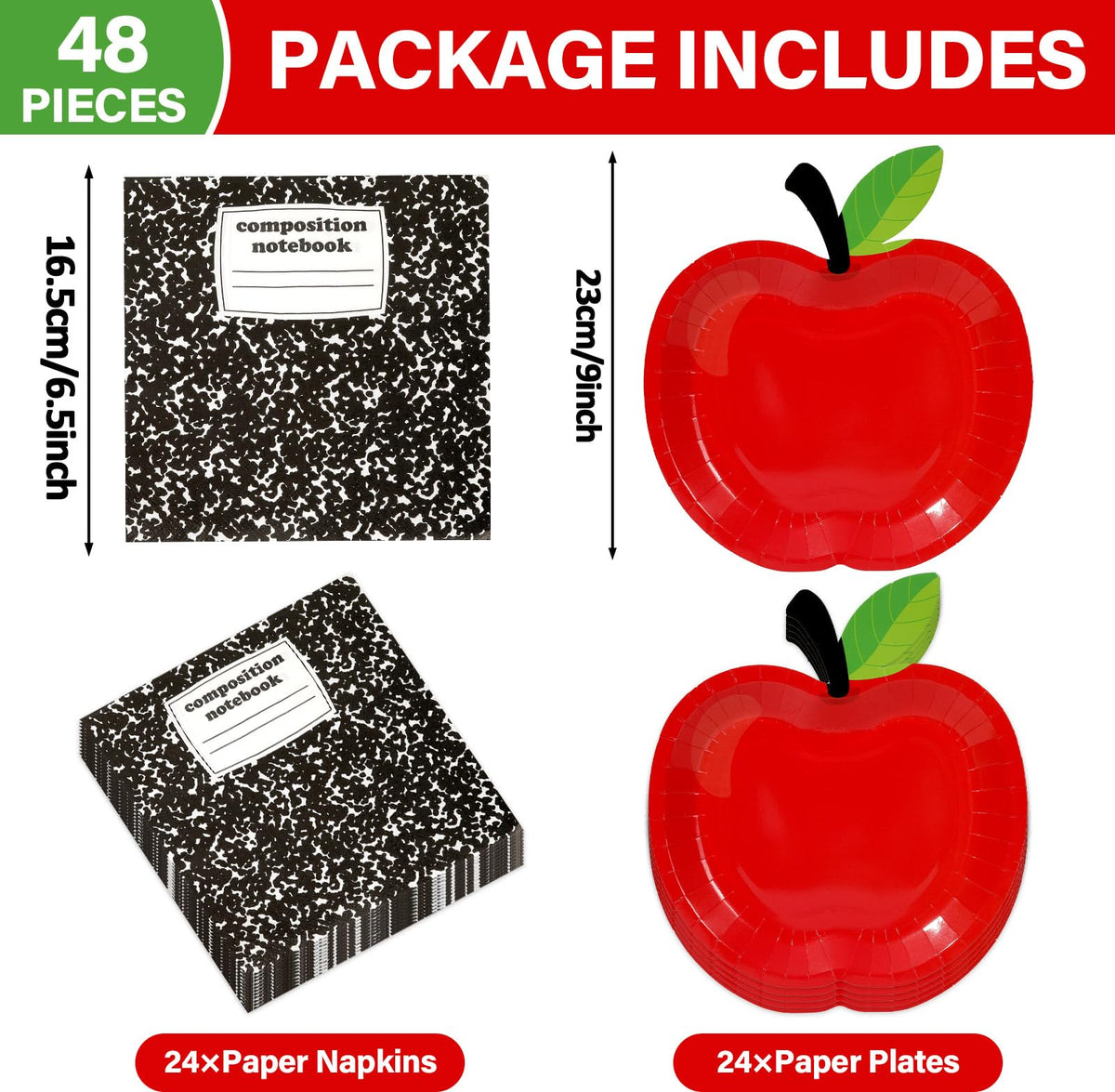 Qyeahkj composition-notebook-napkins: cute notebook motif and quick cleanup.