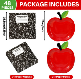 Qyeahkj composition-notebook-napkins: cute notebook motif and quick cleanup.
