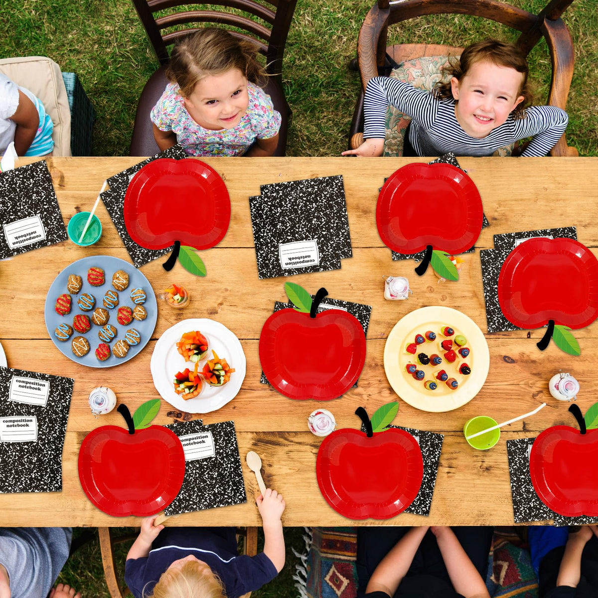Qyeahkj festive-first-day-table: vibrant setup for first day at school.