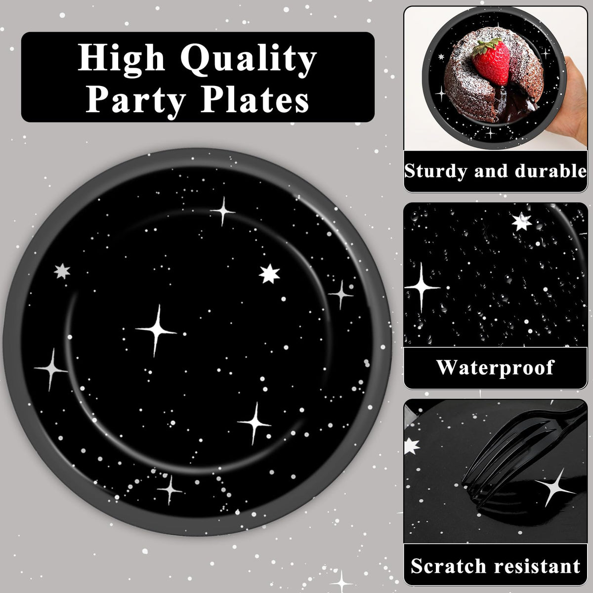 Qyeahkj stars napkins provide absorbent space-themed napkins for quick cleanup.