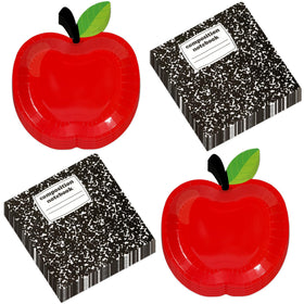 Qyeahkj red-apple-plates: playful back-to-school vibe for classroom celebrations.