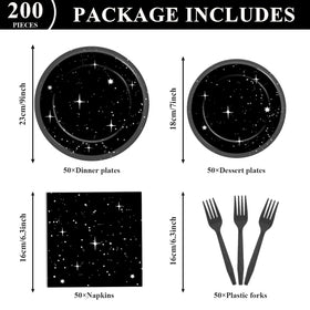 Qyeahkj Star dessert plates 7-inch for sweet treats at cosmic gatherings