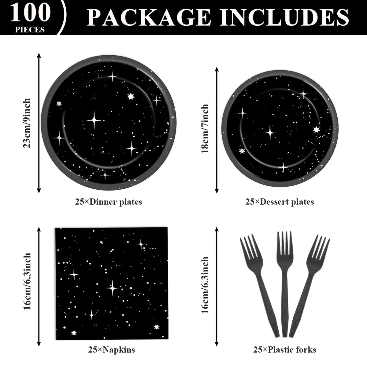 Qyeahkj stars dessert plates 7in elevate dessert presentation while simplifying cleanup.