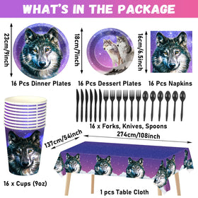 Qyeahkj Wolf napkins soft and odorless for quick cleanup.