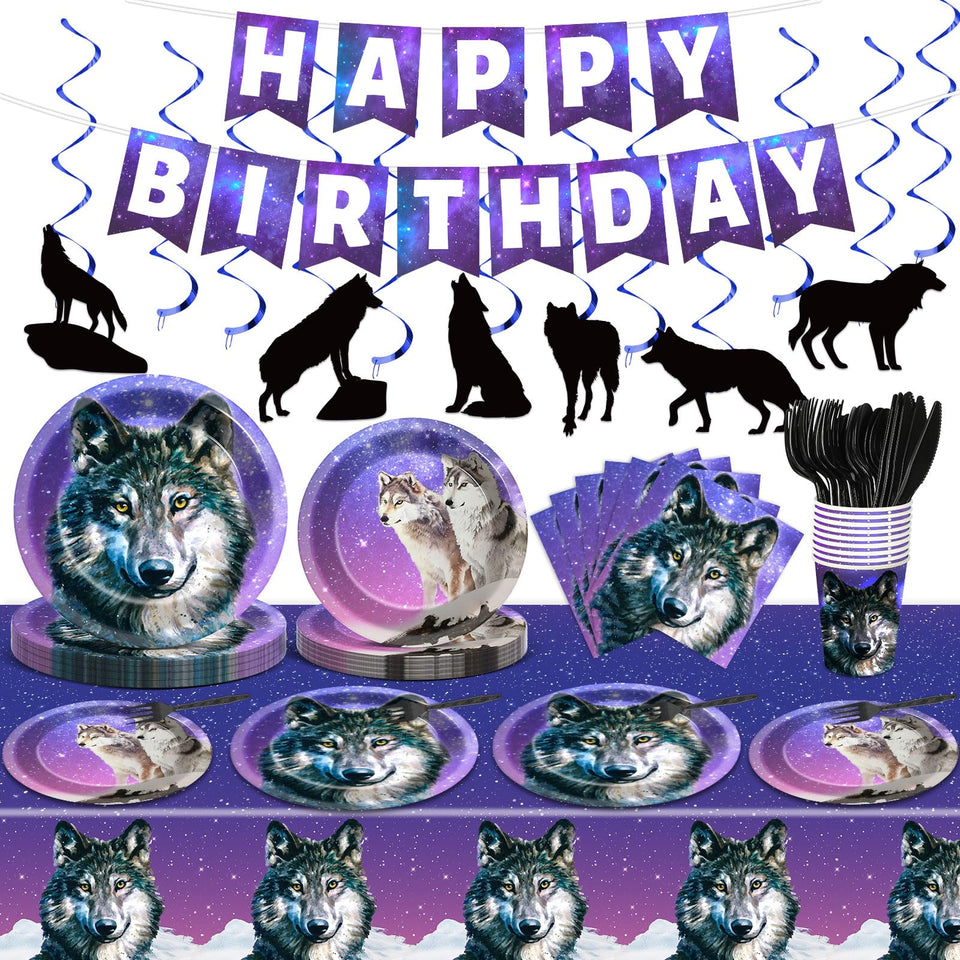 Qyeahkj Wolf plates setup for convenient, party-ready serving.
