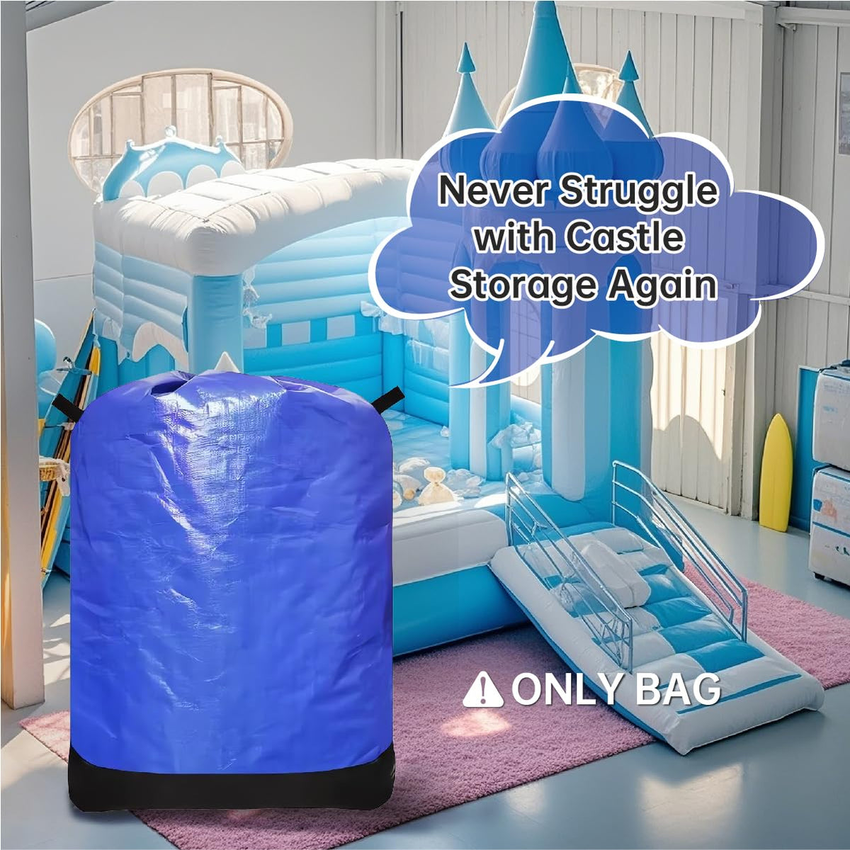 QYILUARE 39x47 flat size enables organized storage of inflatables and accessories.