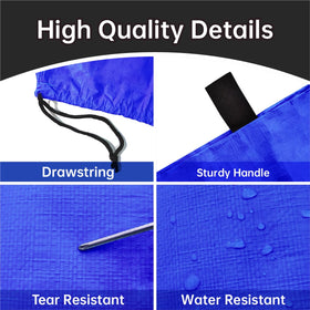 QYILUARE storage bag material texture demonstrates water-resistant high-density PE protection.