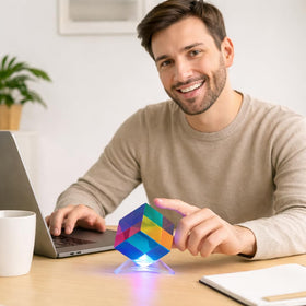 QYUGO Color Cube 50mm gift-ready packaging enhances gifting appeal