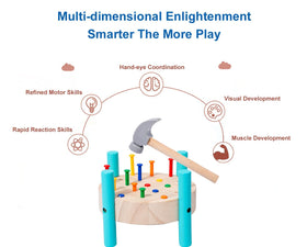 QZJVKBXY peg holes board supports fine motor skills through tapping.