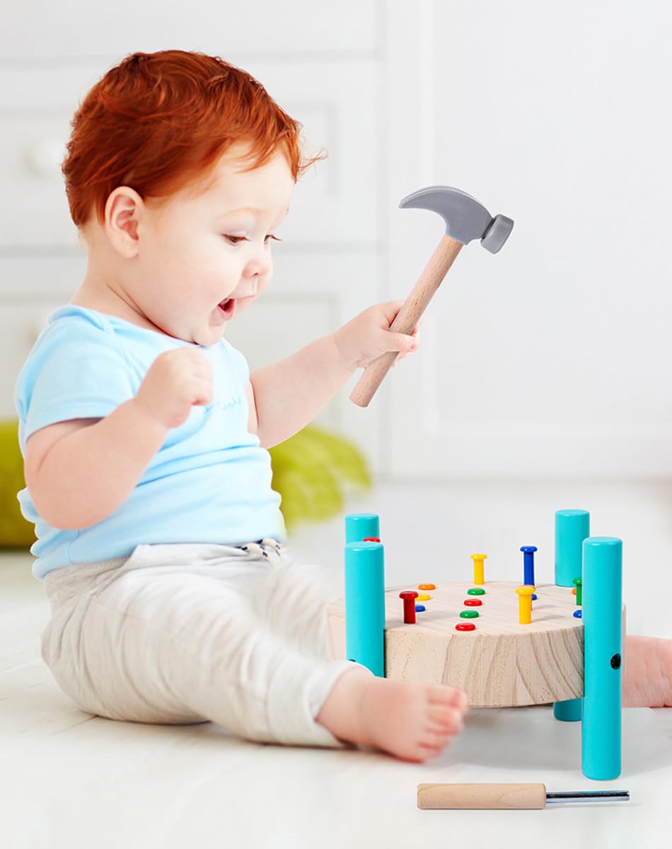 QZJVKBXY pounding hammer toy enhances hand-eye coordination during play.
