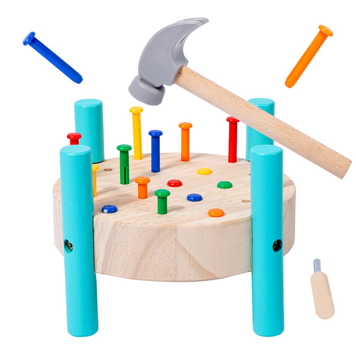 QZJVKBXY wooden baby workbench highlights tactile play and skill building.