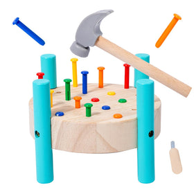 QZJVKBXY wooden baby workbench highlights tactile play and skill building.