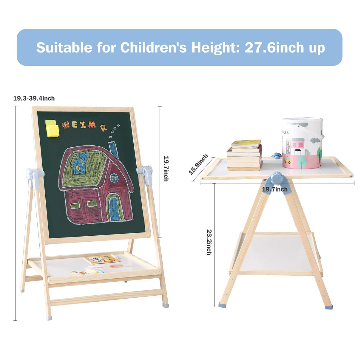 QZMTOY 360-degree rotating easel enables versatile angles for projects