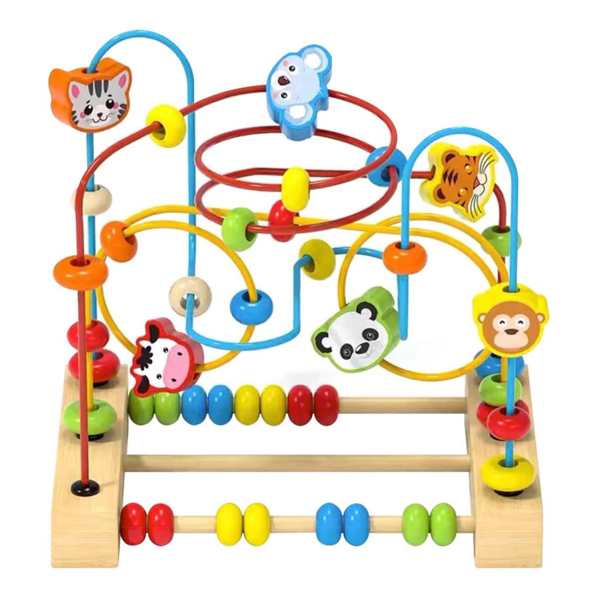 QZMTOY Bead Maze Abacus Beads: supports hand-eye coordination and early math play.