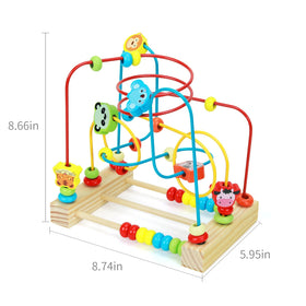 QZMTOY Bead Maze Colorful Animal Beads: engaging sensory play for toddlers.