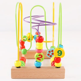 QZMTOY bead maze components with vibrant beads