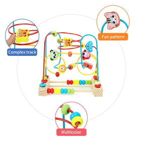 QZMTOY Bead Maze Roller Coaster: promotes fine motor skills and focus.