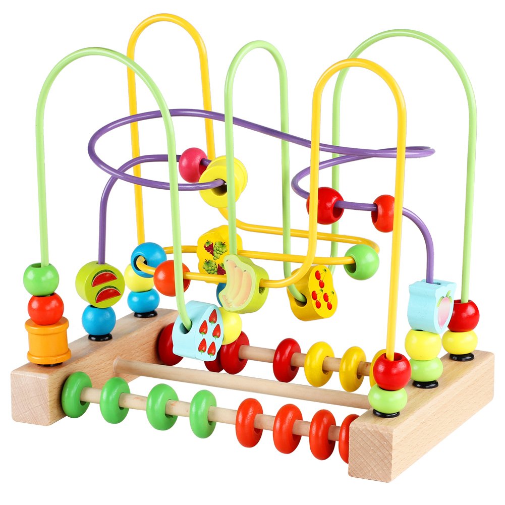 QZMTOY wooden bead maze play enhances fine motor skills