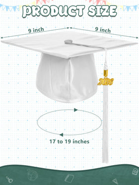 QZYL graduation cap with adjustable elastic band for a comfortable fit.
