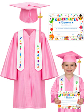 QZYL kindergarten grad gown in shimmering fabric for a memorable ceremony