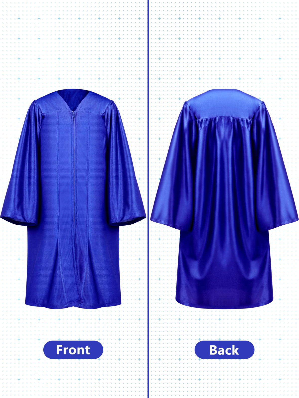 QZYL high-quality material gown with smooth zipper and finish