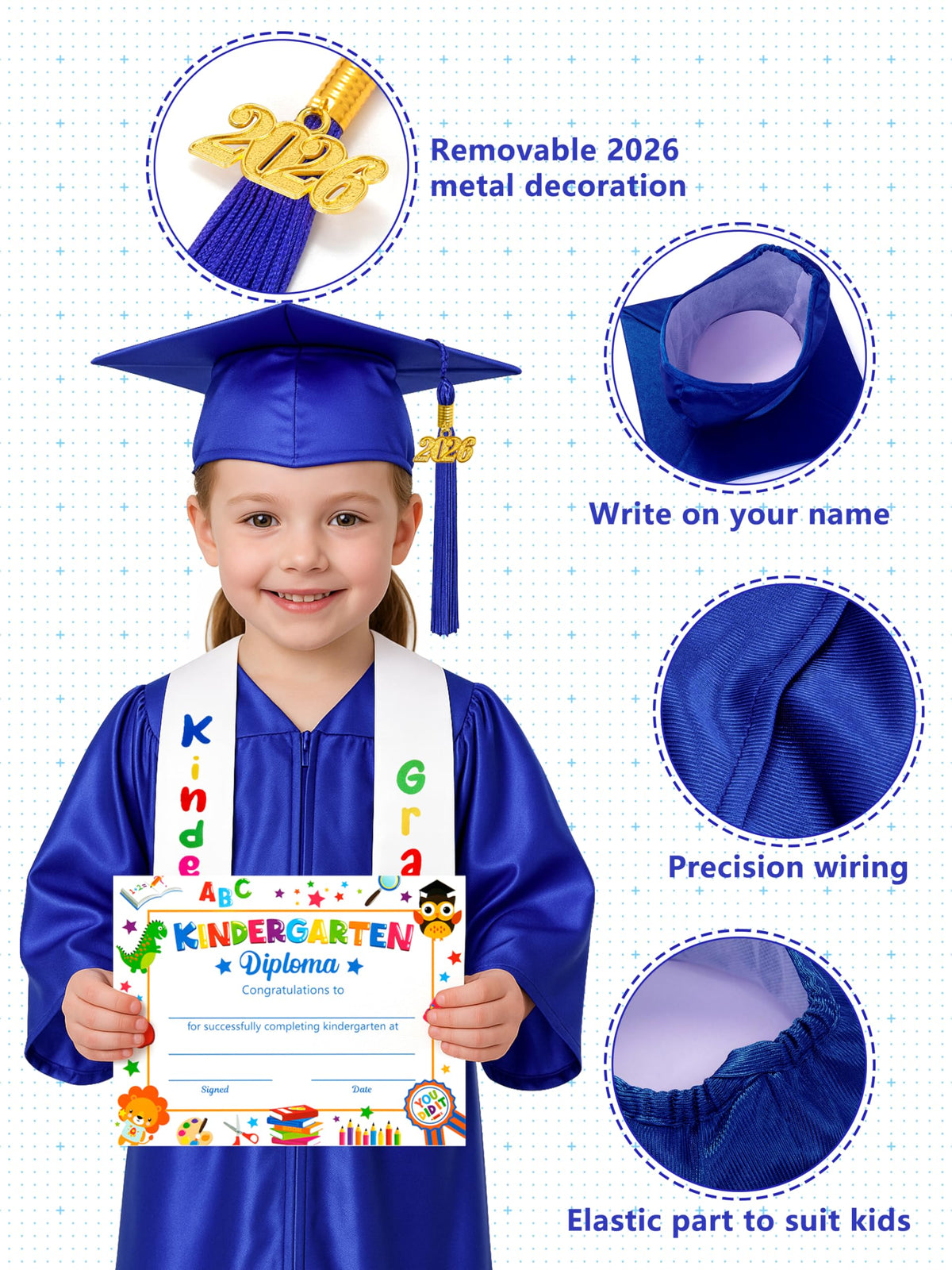 QZYL kindergarten graduation certificate included with the set.